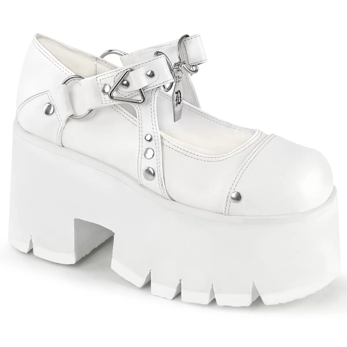 Store Demonia Cult Ashes-33 White Vegan Leather