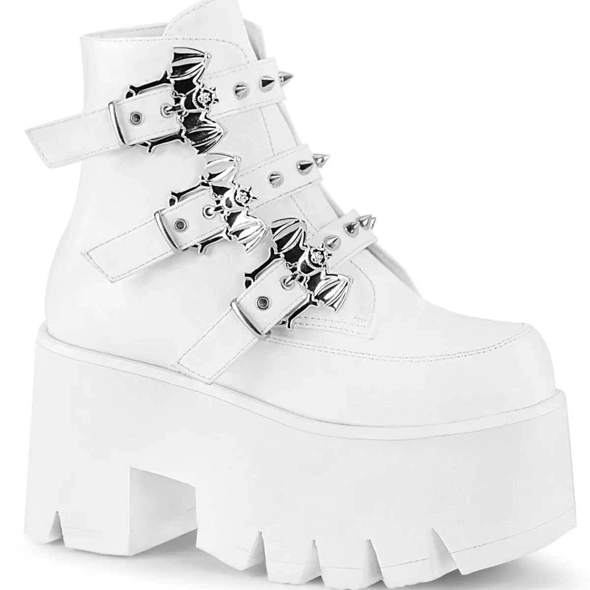 Clearance Demonia Cult Ashes-55 White Vegan Leather