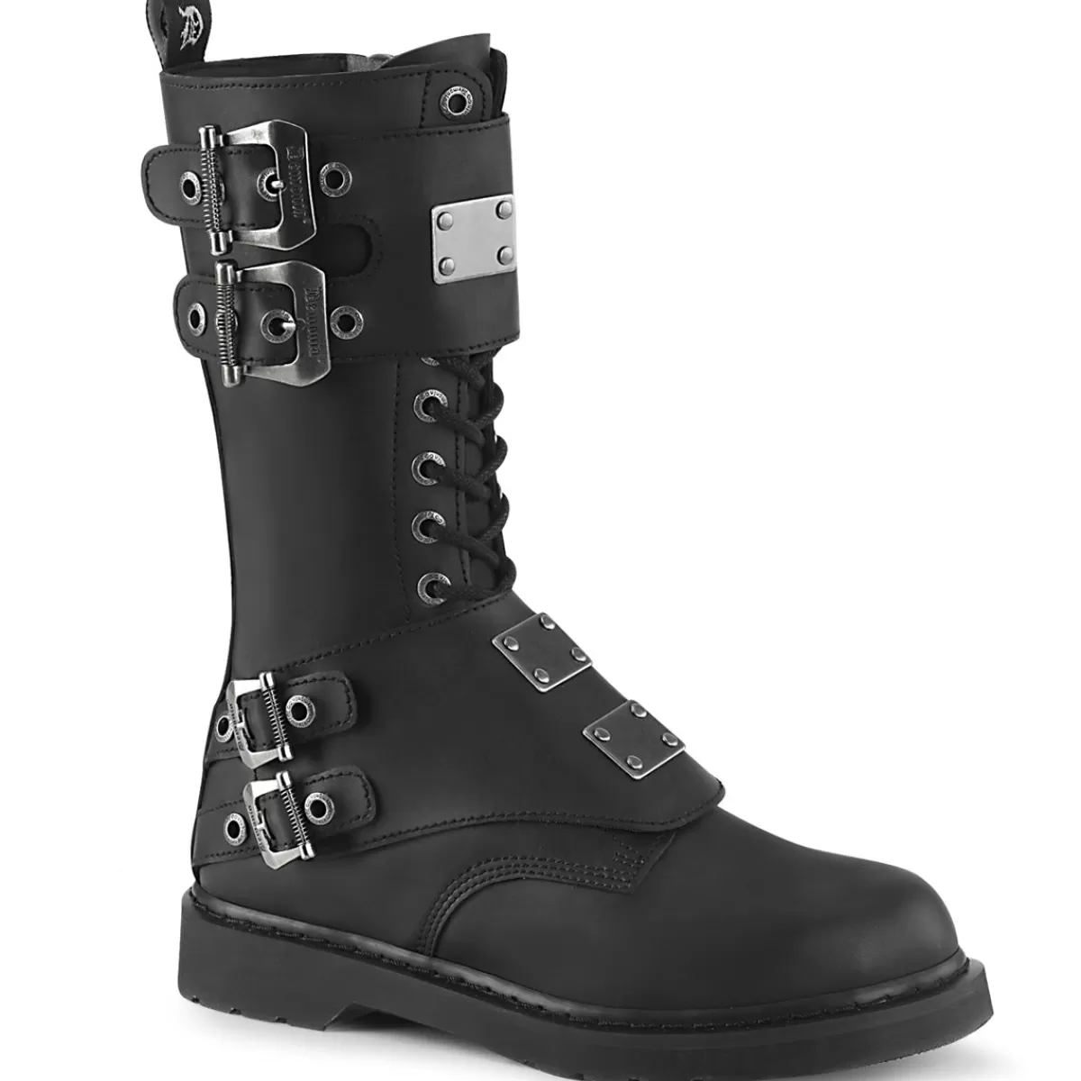 Discount Demonia Cult Bolt-345 Black Vegan Leather