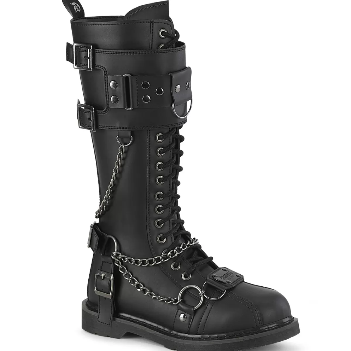 Store Demonia Cult Bolt-415 Black Vegan Leather