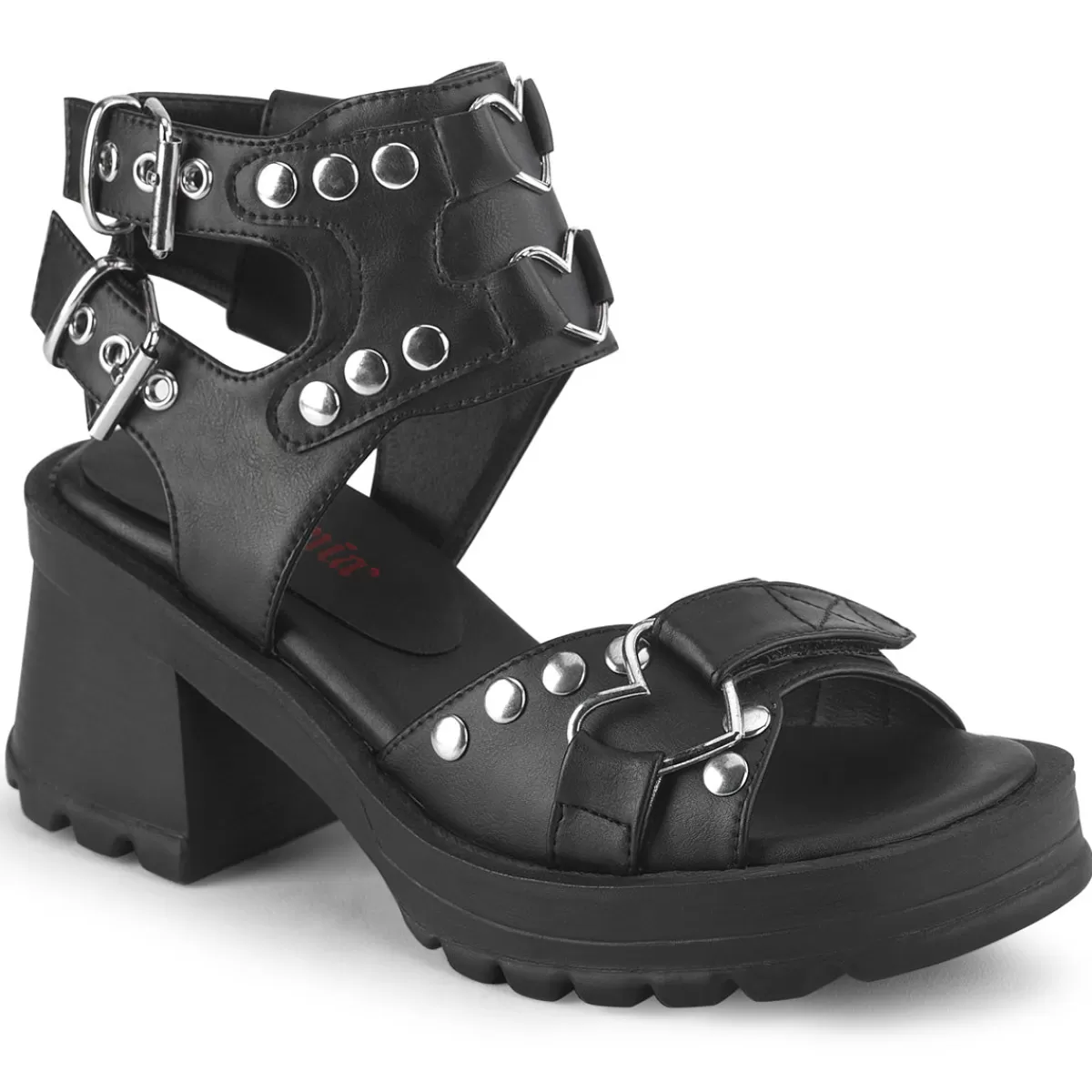 Sale Demonia Cult Bratty-07 Black Vegan Leather