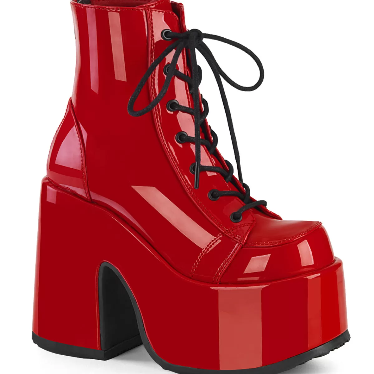 Cheap Demonia Cult Camel-203 Red Patent