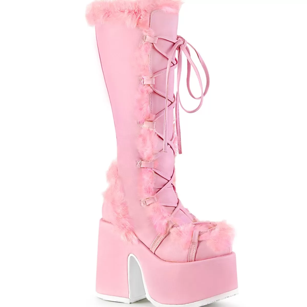 Store Demonia Cult Camel-311 Pastel Pink Vegan Leather