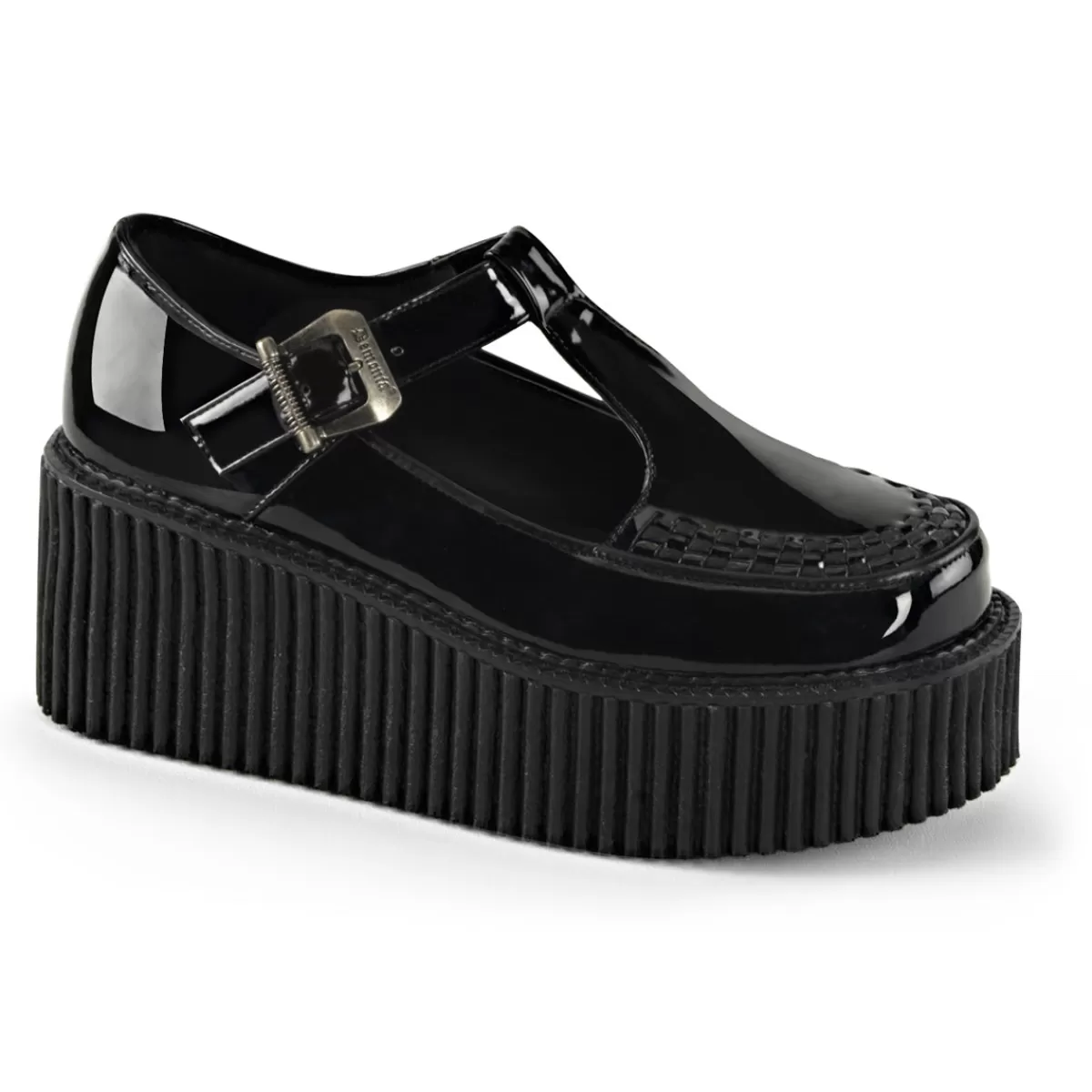 Outlet Demonia Cult Creeper-214 Black Patent