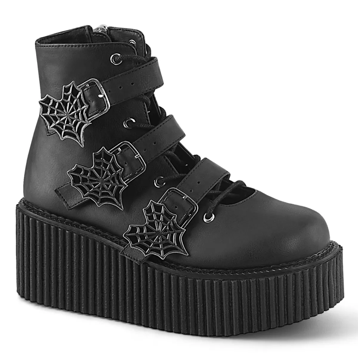 Clearance Demonia Cult Creeper-260 Black Vegan Leather