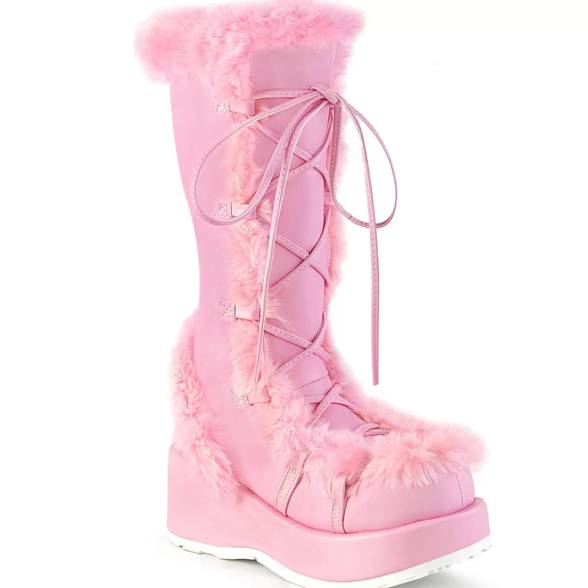 Online Demonia Cult Cubby-311 Baby Pink Vegan Leather