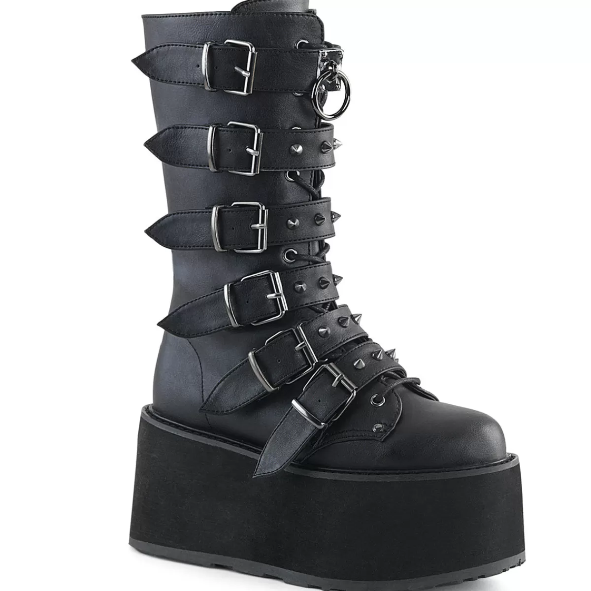 Clearance Demonia Cult Damned-225 Black Vegan Leather