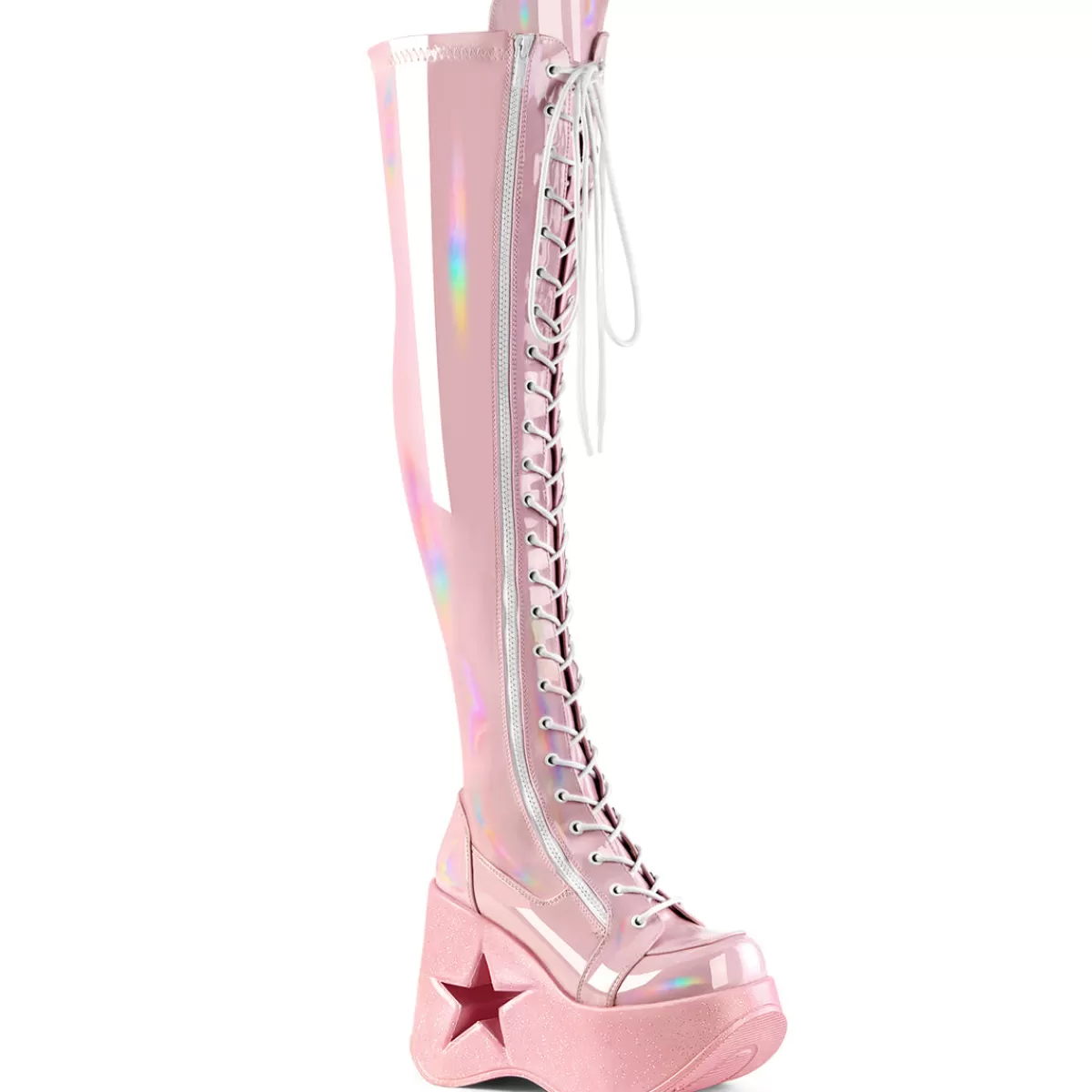 Outlet Demonia Cult Dynamite-300 Baby Pink Stretch Holo