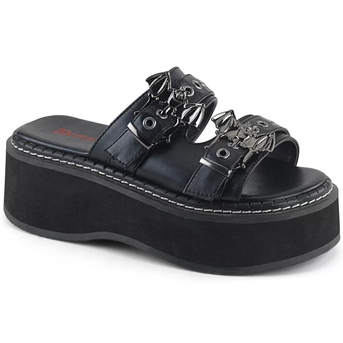 Clearance Demonia Cult Emily-100 Black Vegan Leather