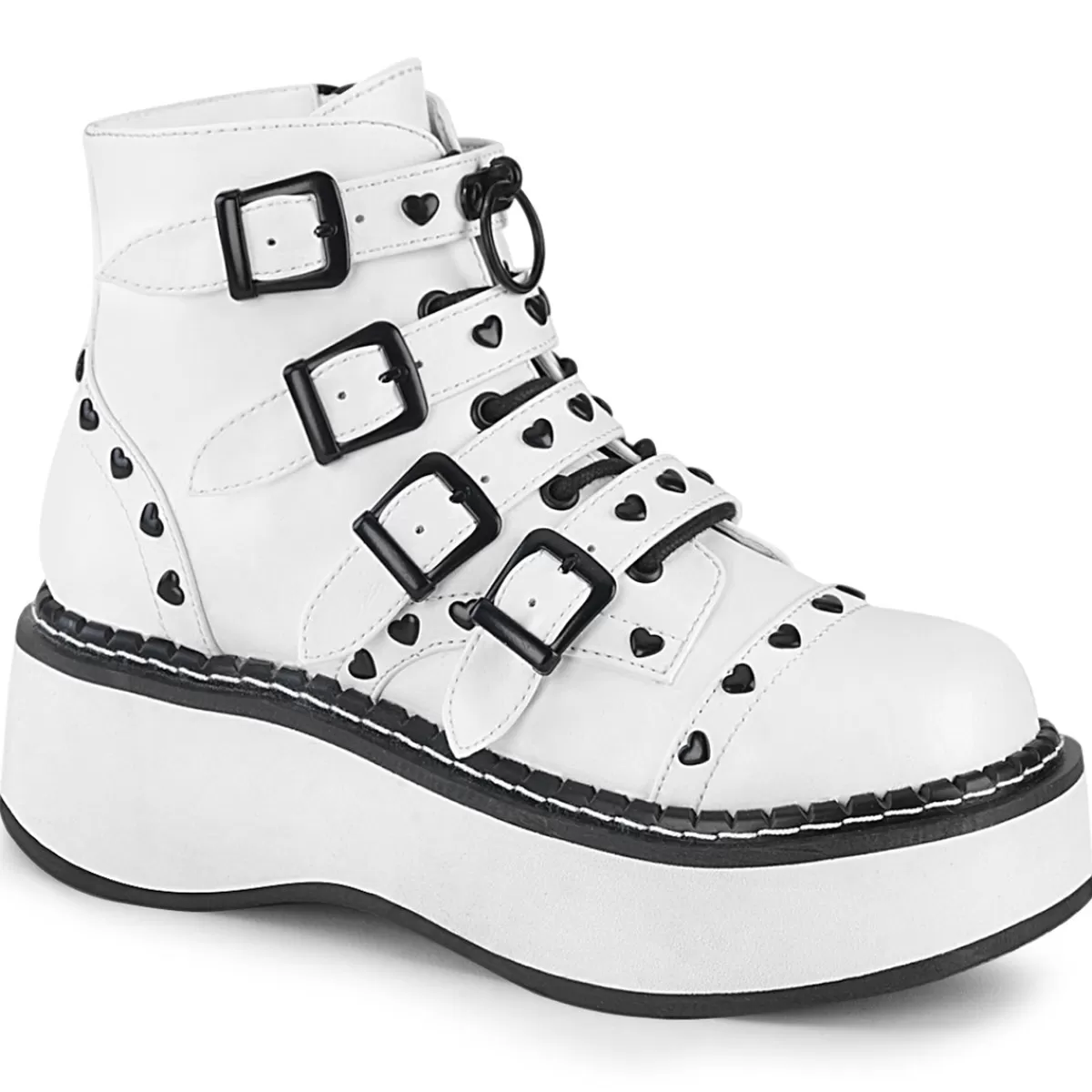 Fashion Demonia Cult Emily-315 White Vegan Leather