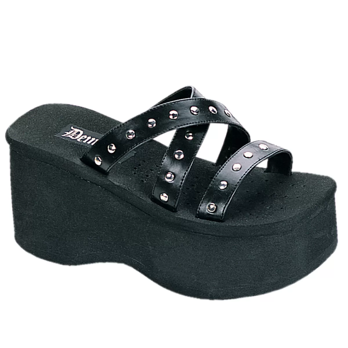 Best Sale Demonia Cult Funn-19 Black Vegan Leather