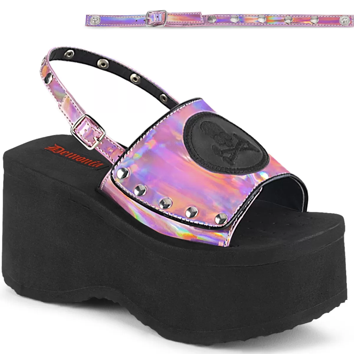 Clearance Demonia Cult Funn-32 Pink Hologram