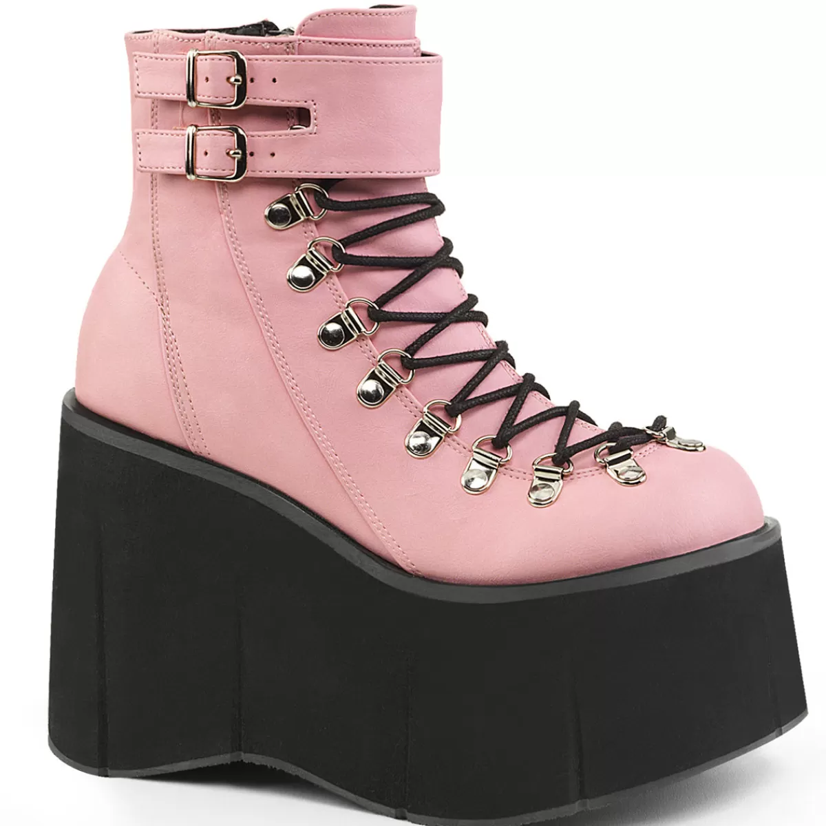 Hot Demonia Cult Kera-21 Baby Pink Vegan Leather