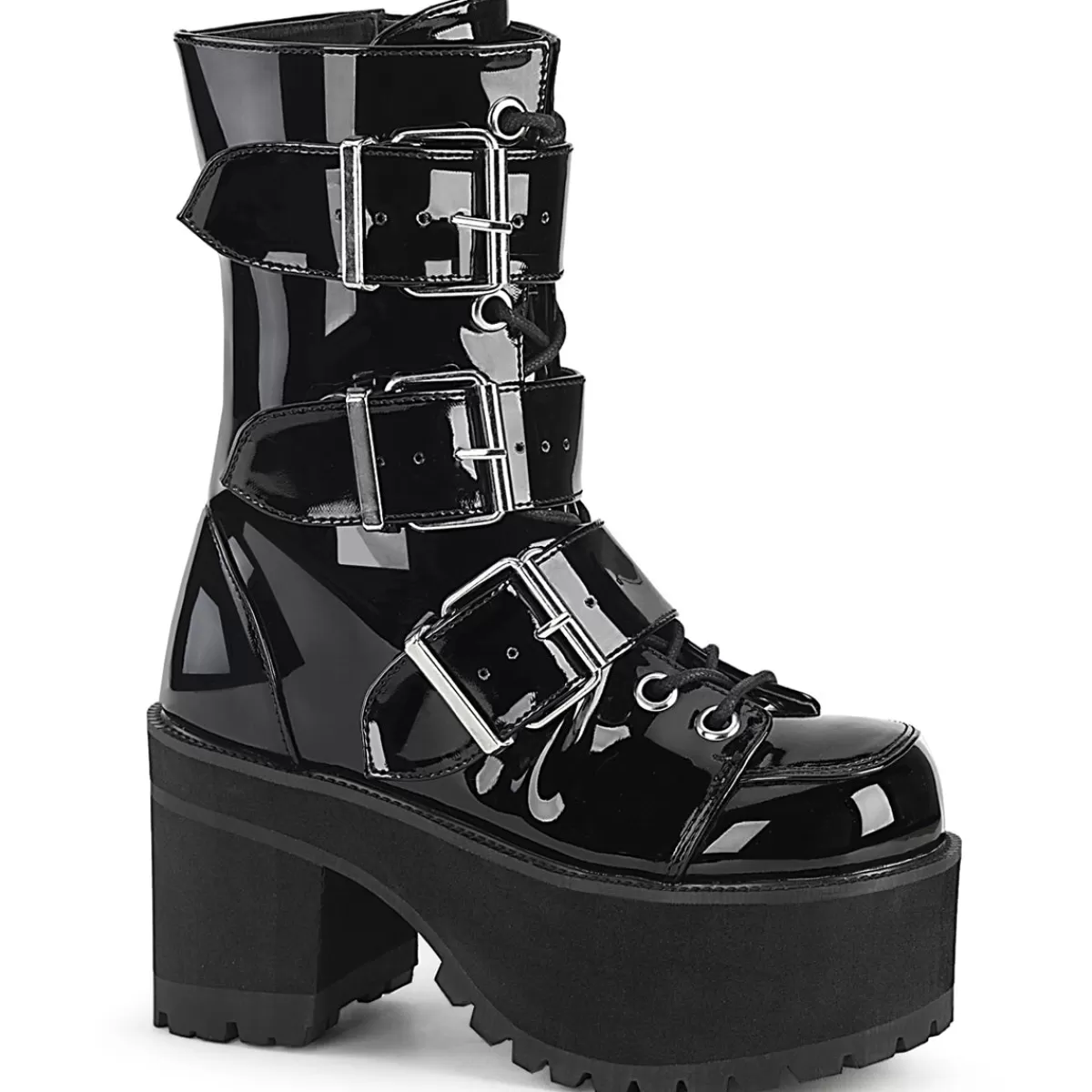 Cheap Demonia Cult Ranger-308 Black Patent