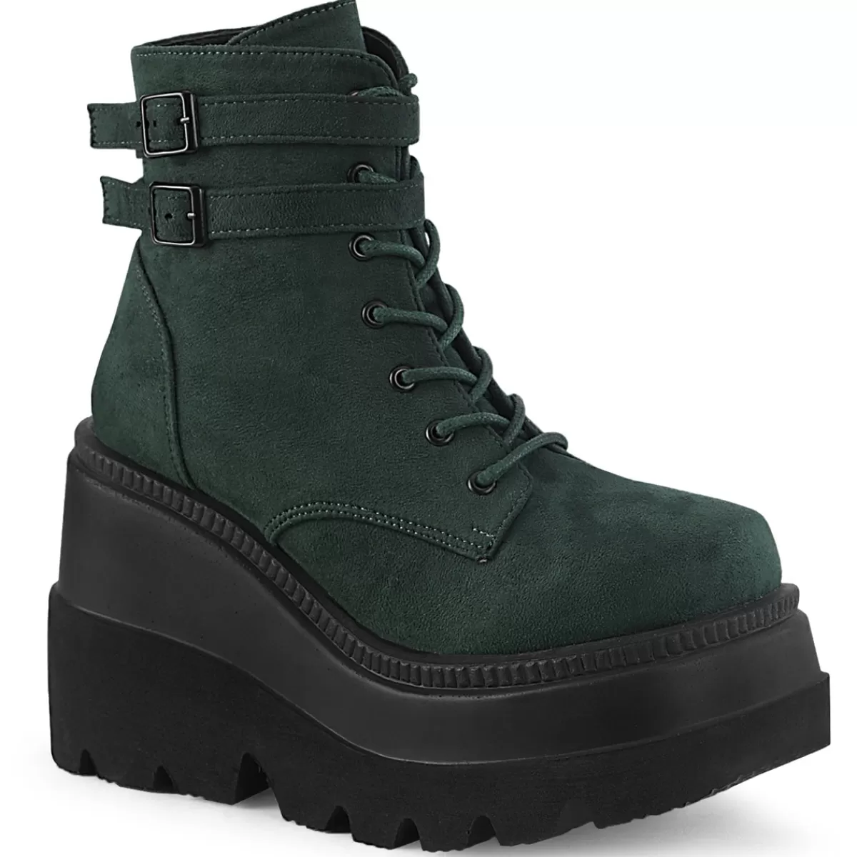 New Demonia Cult Shaker-52 Emerald Vegan Suede