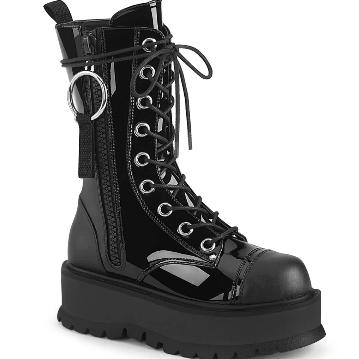 Clearance Demonia Cult Slacker-220 Black Vegan Leather