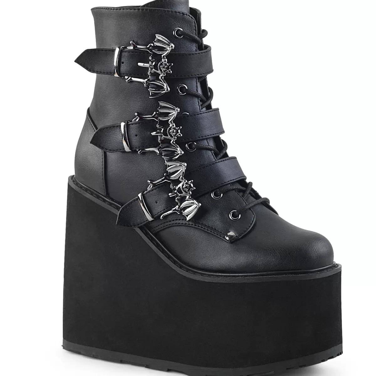 New Demonia Cult Swing-103 Black Vegan Leather