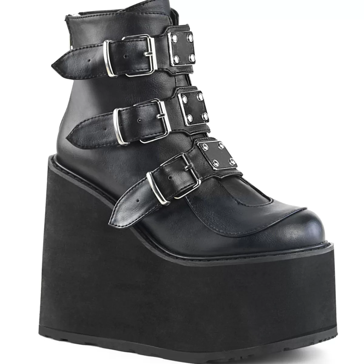 Cheap Demonia Cult Swing-105 Black Vegan Leather