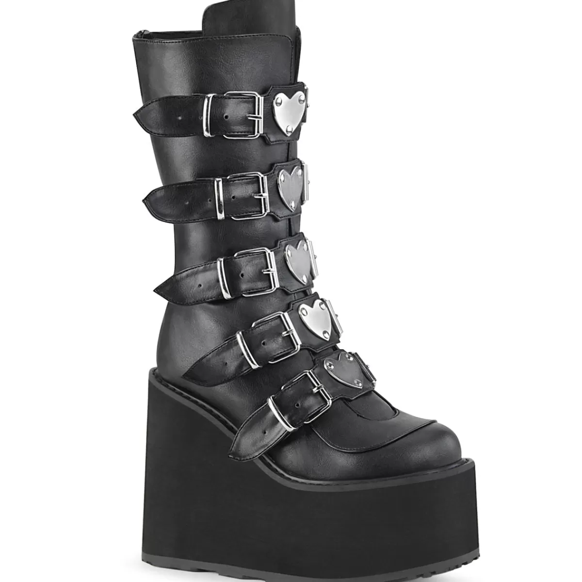 Cheap Demonia Cult Swing-230 Black Vegan Leather