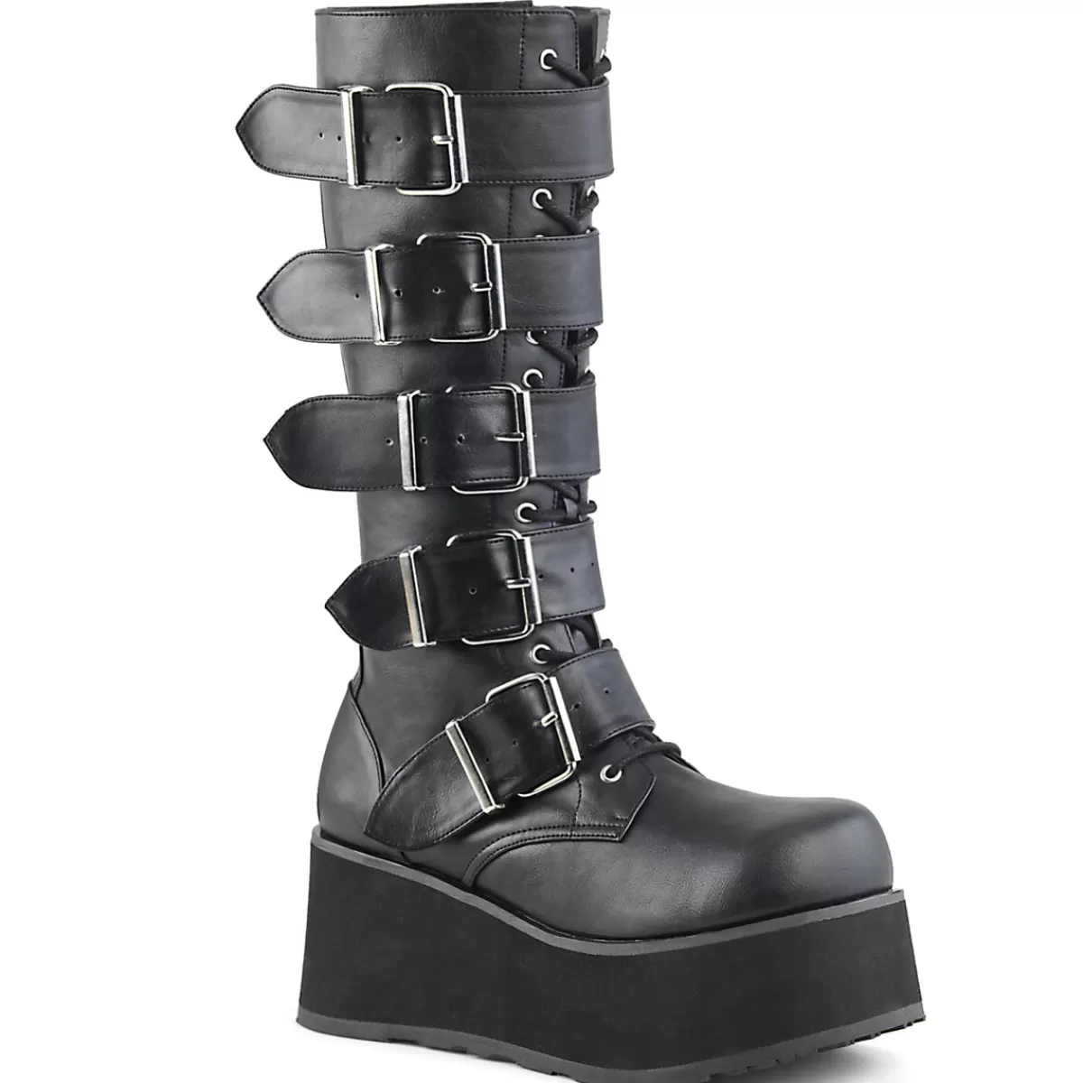 Shop Demonia Cult Trashville-518 Black Vegan Leather